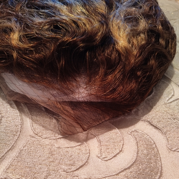 18" Highlight 100% Human Hair HD Lace Wig Deep Wave Curly Honey Blonde & Brown - Picture 6 of 15